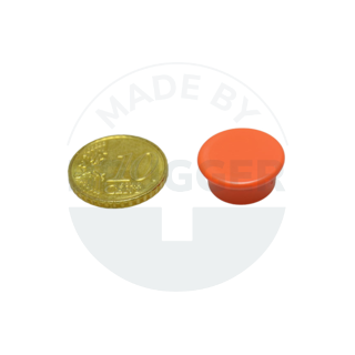 Office magnet round orange 16mm  | © Brugger GmbH