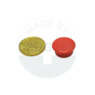 Office magnet round red 16mm  | © Brugger GmbH