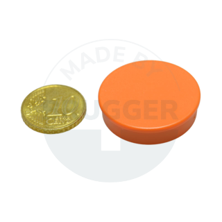 Office magnet round orange 30mm  | © Brugger GmbH
