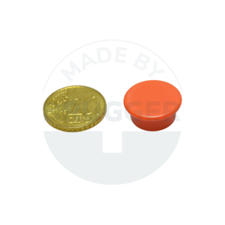 Office magnet round orange 18mm | © Brugger GmbH
