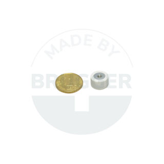 Rubberised magnet with internal thread 12mm M3 | © Brugger GmbH