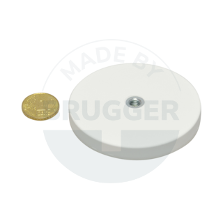 Rubberised magnet with internal thread 66mm M6 | © Brugger GmbH