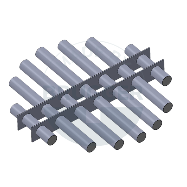 Grille de filtre magnétique en NdFeB ronde version soudée Dessin | © Brugger GmbH