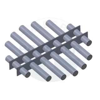 Magnetic filter grille made of NdFeB round welded design, Design drawing | © Brugger GmbH