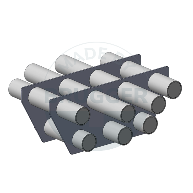 Grille de filtre magnétique en NdFeB Forme d'entonnoir 60° version soudée Dessin | © Brugger GmbH