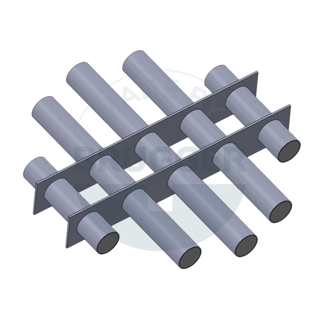 Grille de filtre magnétique en NdFeB ronde version soudée Dessin | © Brugger GmbH