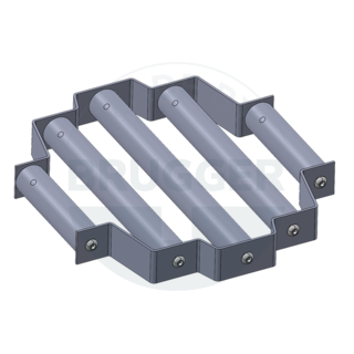 Magnetic filter grille round made of NdFeB screwed version Design drawing | © Brugger GmbH