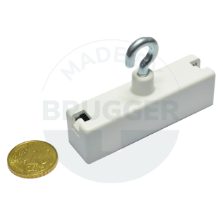 Hook magnet plastic housing rectangular white | © Brugger GmbH