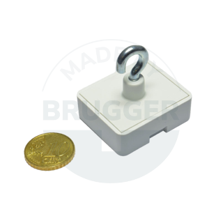 Hook magnet plastic housing rectangular white | © Brugger GmbH
