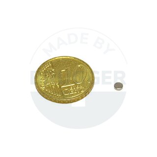 Disc magnet of NdFeB, until 80°C | © Brugger GmbH