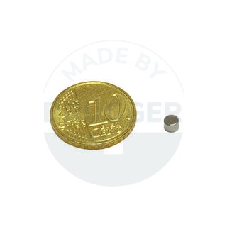 Disc magnet of NdFeB, until 80°C | © Brugger GmbH