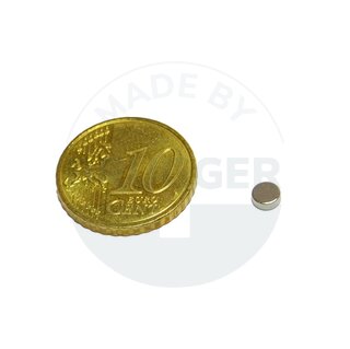 Disc magnet of NdFeB, until 80°C | © Brugger GmbH