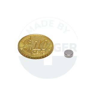 Disc magnet of NdFeB, until 80°C | © Brugger GmbH