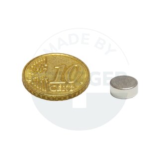 Disc magnet of NdFeB, until 80°C 8x3mm | © Brugger GmbH