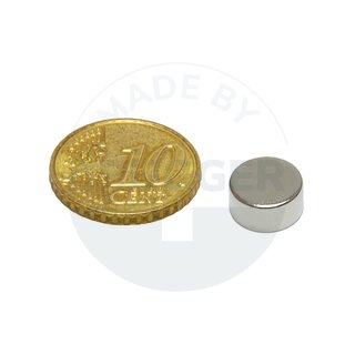 Disc magnet of NdFeB, until 80°C | © Brugger GmbH