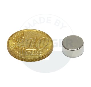 Disc magnet of NdFeB, until 80°C | © Brugger GmbH