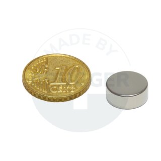 Disc magnet of NdFeB, until 80°C | © Brugger GmbH