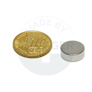 Disc magnet of NdFeB, until 80°C | © Brugger GmbH