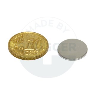 Disc magnet of NdFeB, until 80°C | © Brugger GmbH