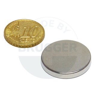 Disc magnet of NdFeB, until 80°C | © Brugger GmbH