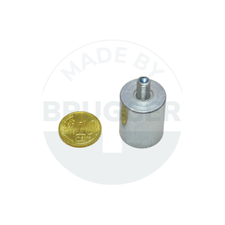 Bar grips of AlNiCo steel housing with external thread galvanised 20mm M6x10 | © Brugger GmbH