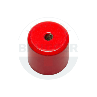 Bar grips of AlNiCo steel housing with internal thread red lacquered 27mm | © Brugger GmbH