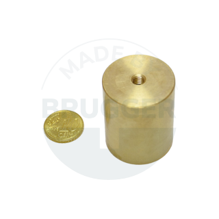 Bar gripp of NdFeB brass housing with internal thread  | © Brugger GmbH