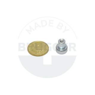 Pot magnet of NdFeB steel housing with threaded bush galvanised 10mm | © Brugger GmbH
