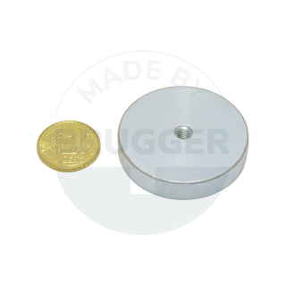 Pot magnet of NdFeB steel housing with internal thread galvanised 40mm M5 | © Brugger GmbH