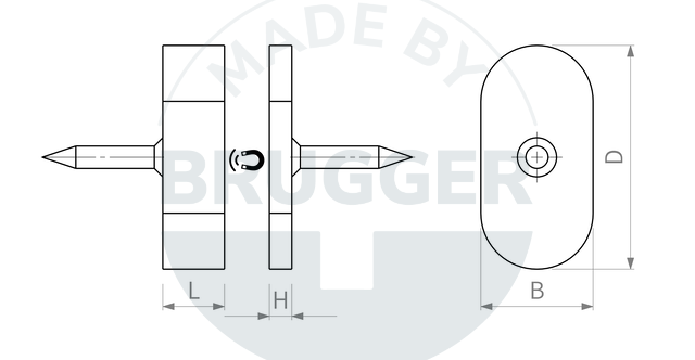 technische Zeichnung Magnetbeschläge | © Brugger GmbH